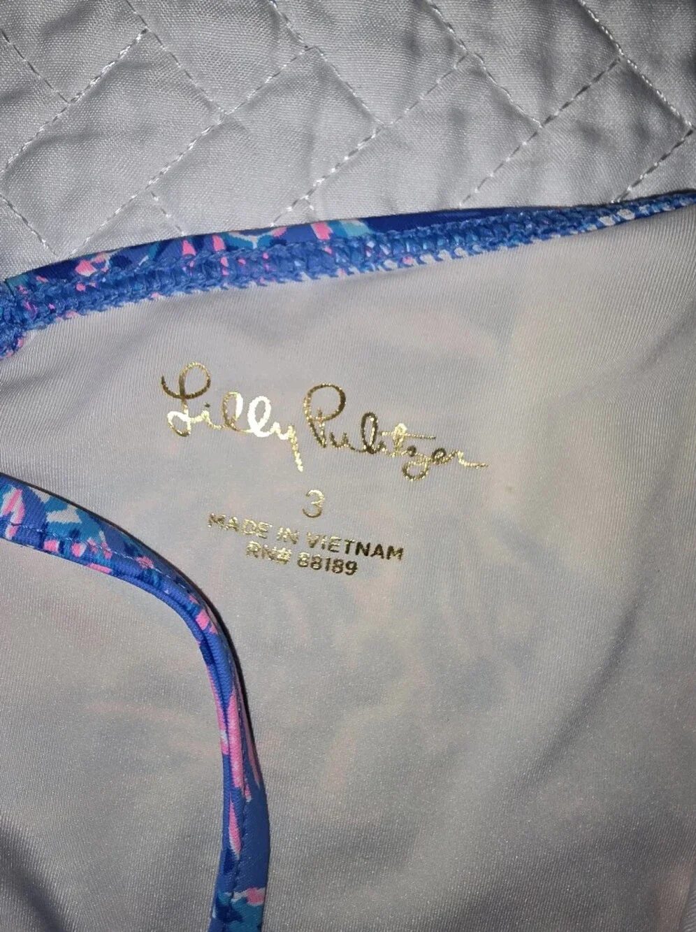 Lilly Pulitzer Girls One-Shoulder Sailboat Print Swimsuit in Blue & Pink